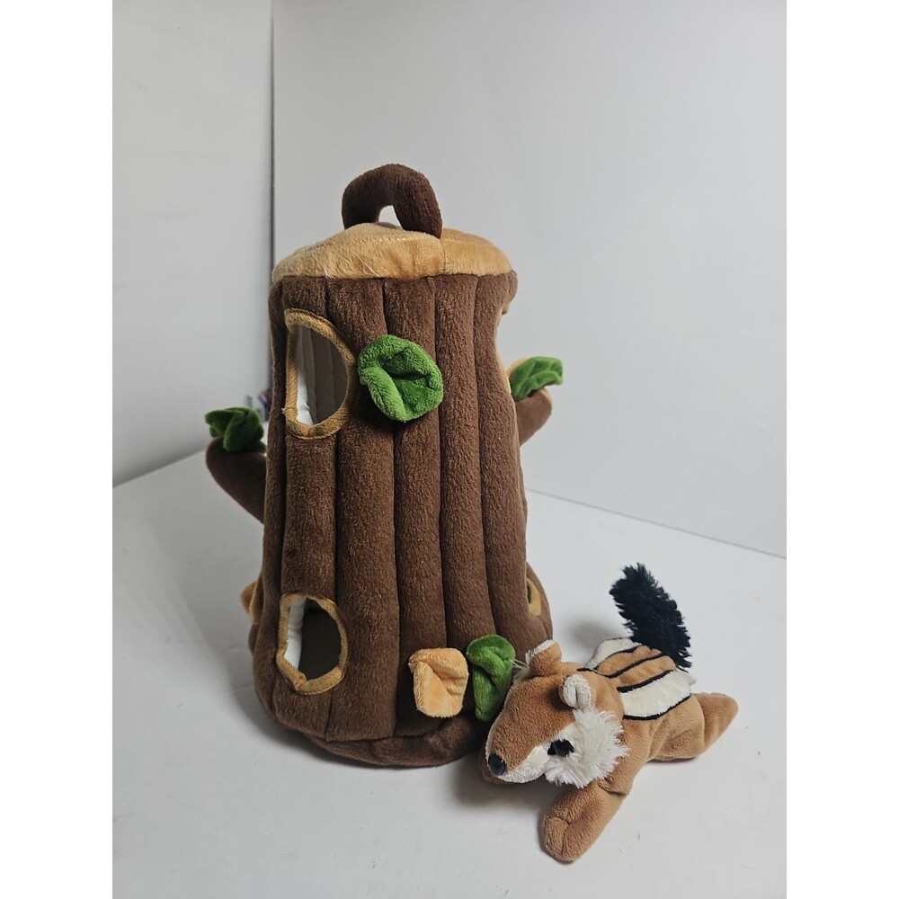 Unipak Toy Tree Stump Treehouse With 1 Plush Forest Animals